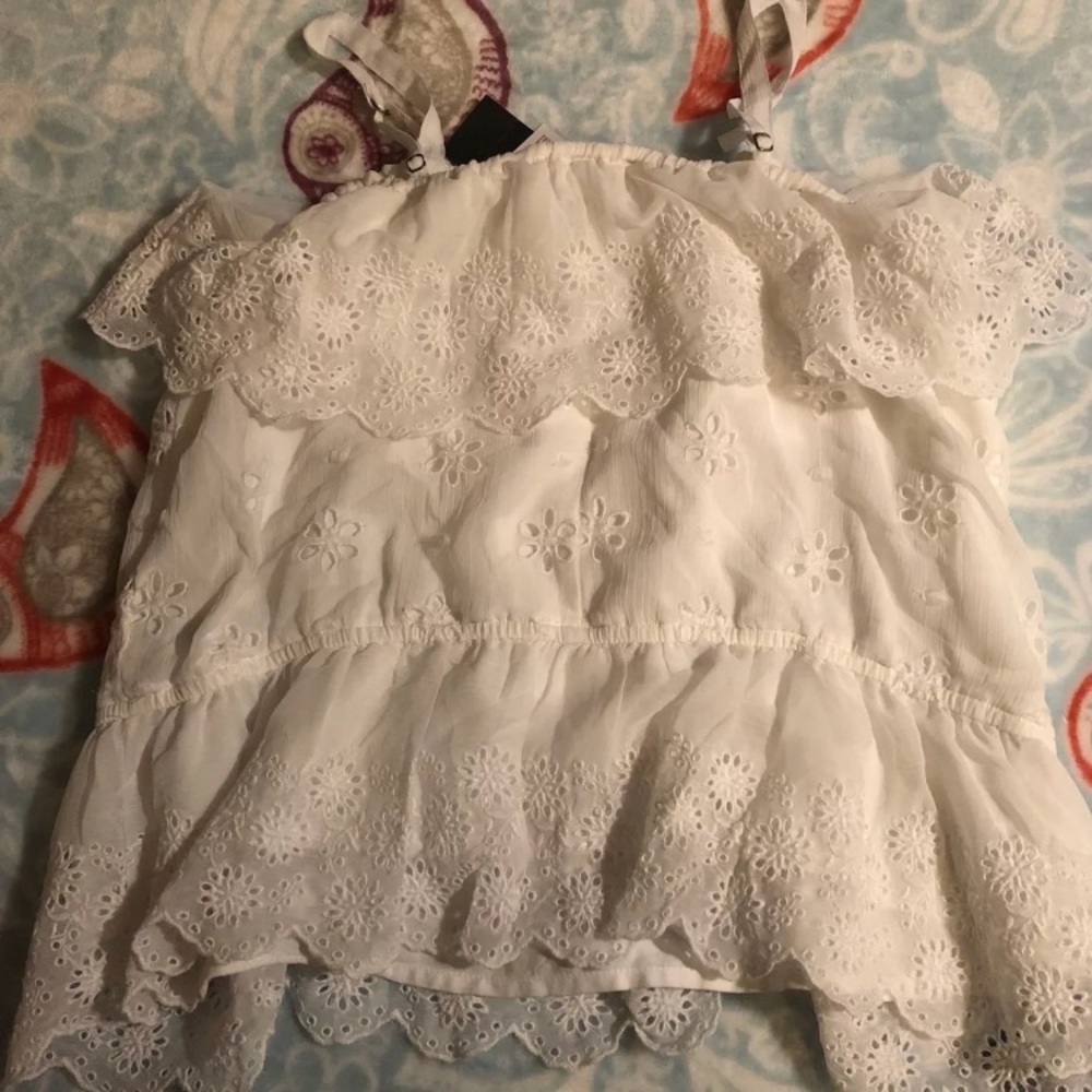 White sheer blouse
